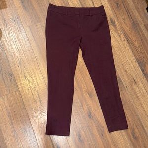 Size 6 NY&Co Burgundy Dress Pant. Like New